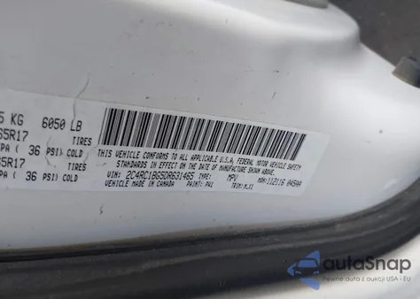 2013 Chrysler Town & Country Touring z USA, uszkodzony, nr VIN 2C4RC1BG5DR631465